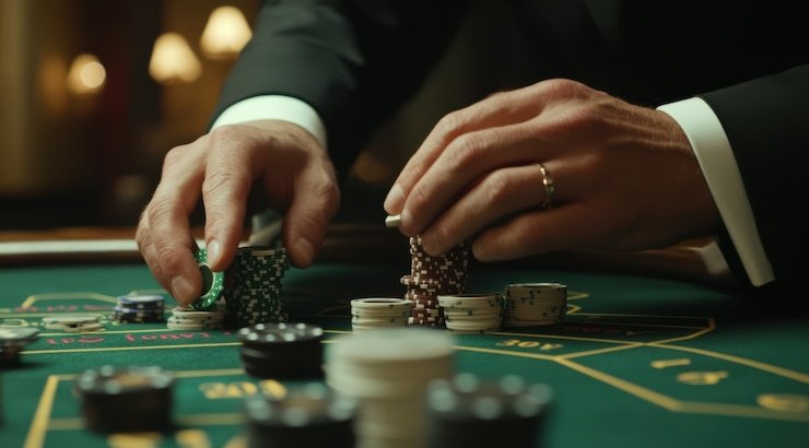 Meja permainan Baccarat live di studio mejaslot dengan host profesional
